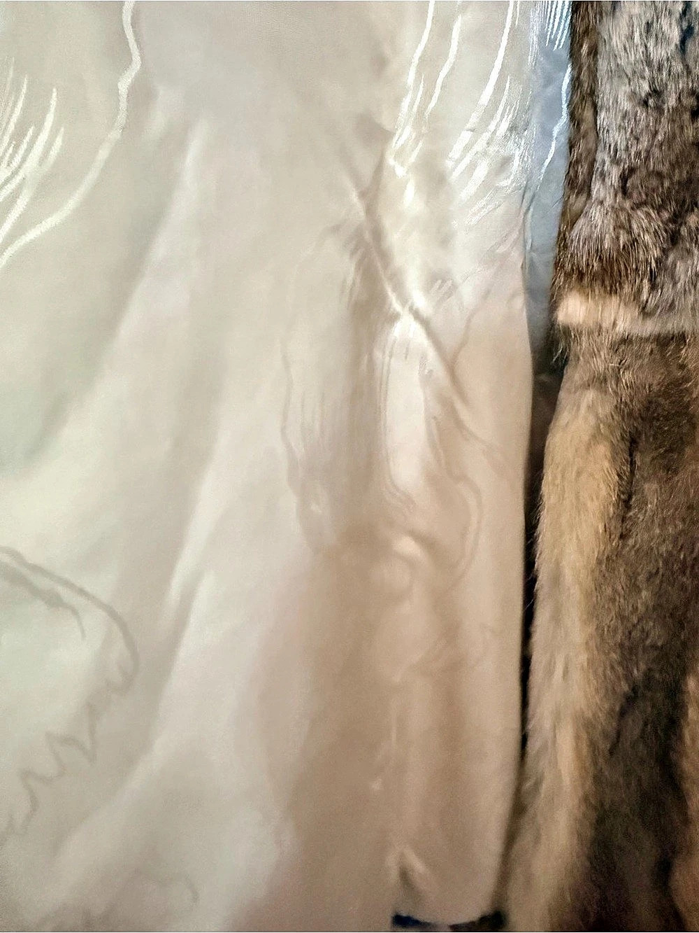 Multicolor Rabbit Fur Coat - Picture 6 of 9